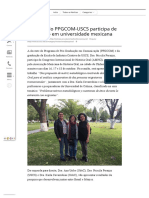 Noticias USCS - Docente Do PPGCOM-USCS Participa de Congresso em Universidade Mexicana