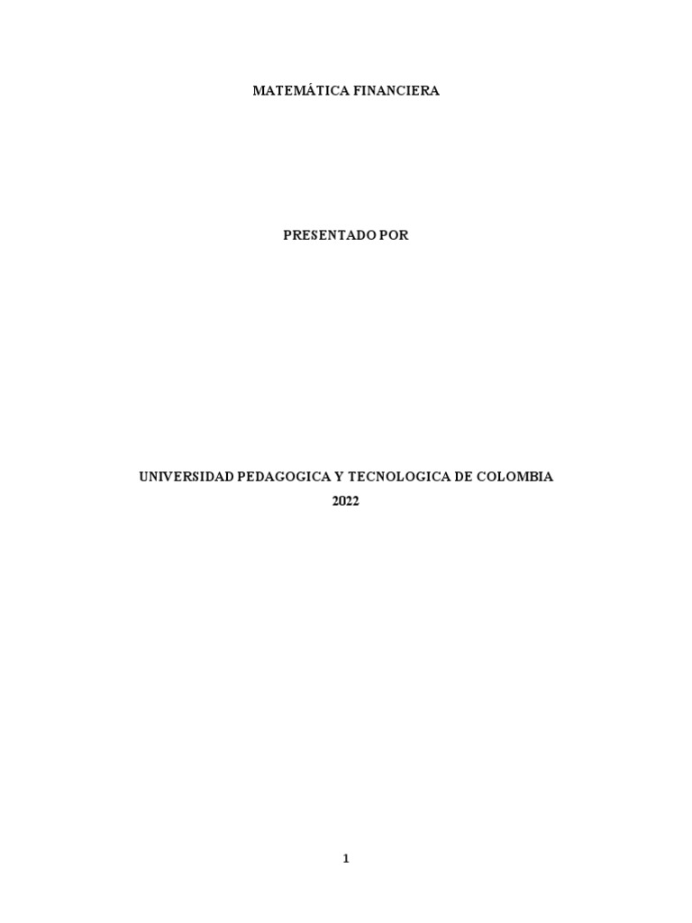 Fundamentos de Matemática Financiera | PDF | Finanzas Matemáticas | Interés