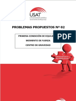 Problemas Propuestos 02 Primera Condición de Equilibrio, Momento de Fuerza, Centro de Gravedad