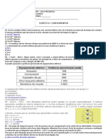 Circuitos elétricos: exercícios de corrente, tensão e resistência