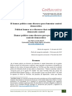 El Humor Político Como Discurso para Fomentar Control Democrático