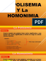 La Polisemia y La Homonimia