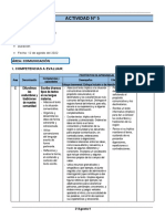 3° Grado - Actividad Del Dia 12 de Agosto