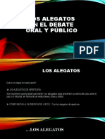 Alegatos en el debate oral y público: narración, pruebas y conclusiones