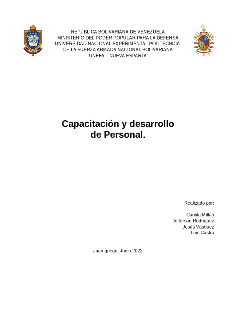 Capacitación y Desarrollo de Personal | PDF | Gestión de recursos ...