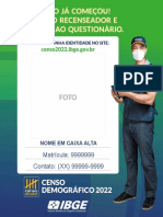 Cartaz Eletronico Recenseador - Homem