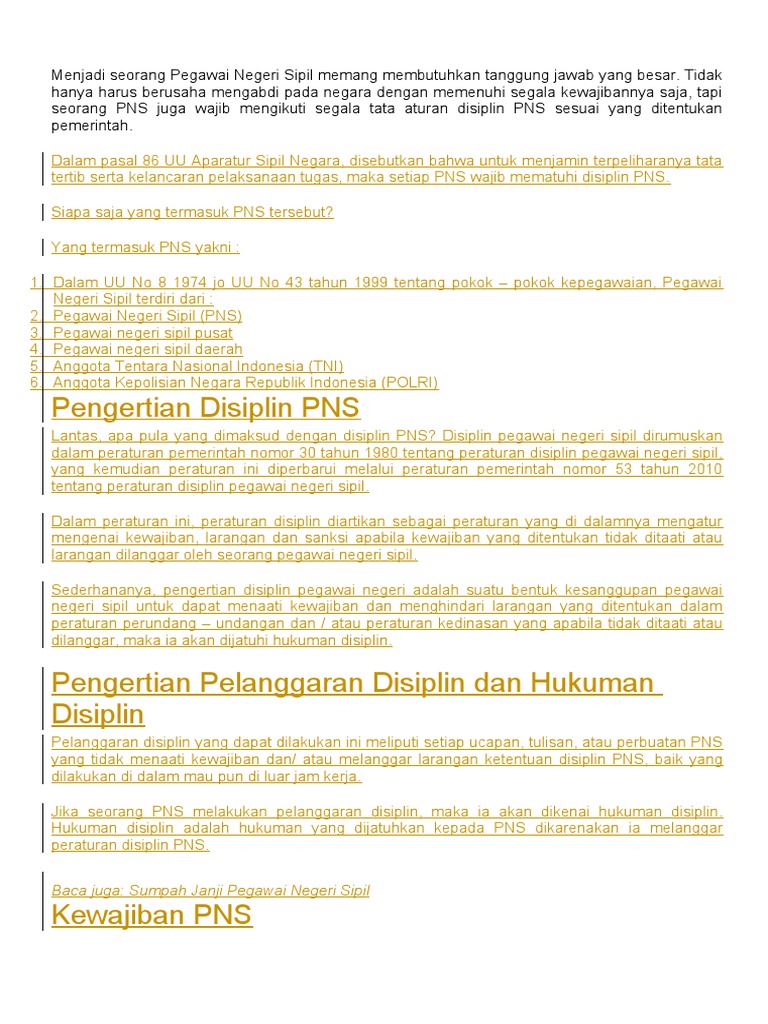 Sanksi ASN Kediri disiplin