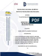 Estructura y Funciones Del Departamento de Relaciones Públicas - Equipo