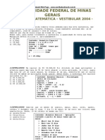 Ufmg 2004 Comentada