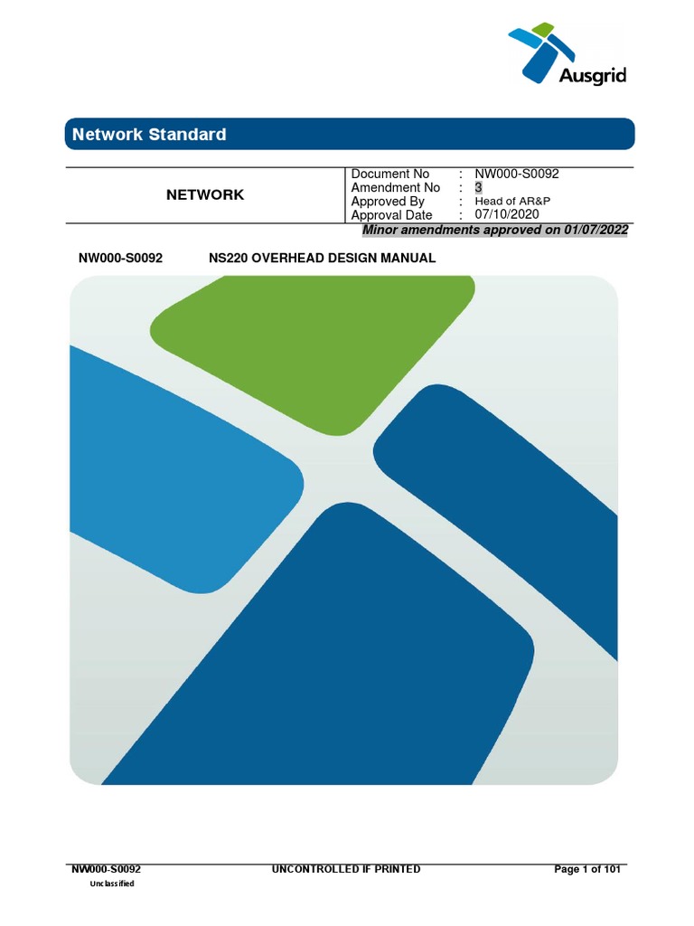 Overview of Ausgrid's NS220 Overhead Design Manual 3rd Amendment