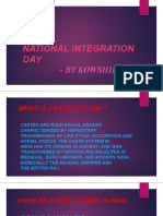 National Integration Day (How India Handled Caste Kowshik Activity