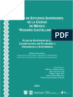 Plan de Estudios de La Licenciatura en Economia y Desarrollo Sostenible 1