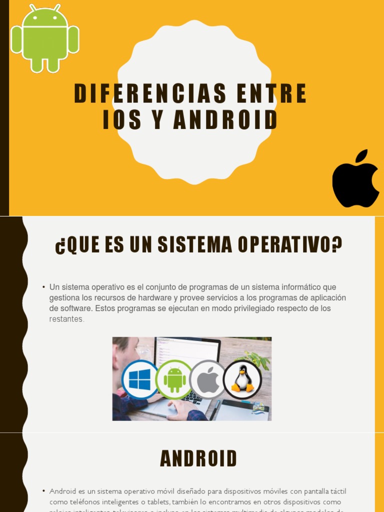 Diferencias Clave entre iOS y Android | PDF | Android (sistema ...