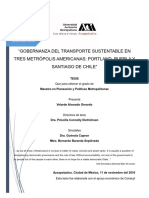 Gobernanza Del Transporte Sustentable Velarde 2016 MPPM