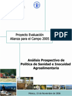 Analisis Prospectivo de Politica de Sanidad e Inocuidad Agroalimentaria