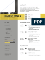 Black Blue Modern Professional CV Resume Template