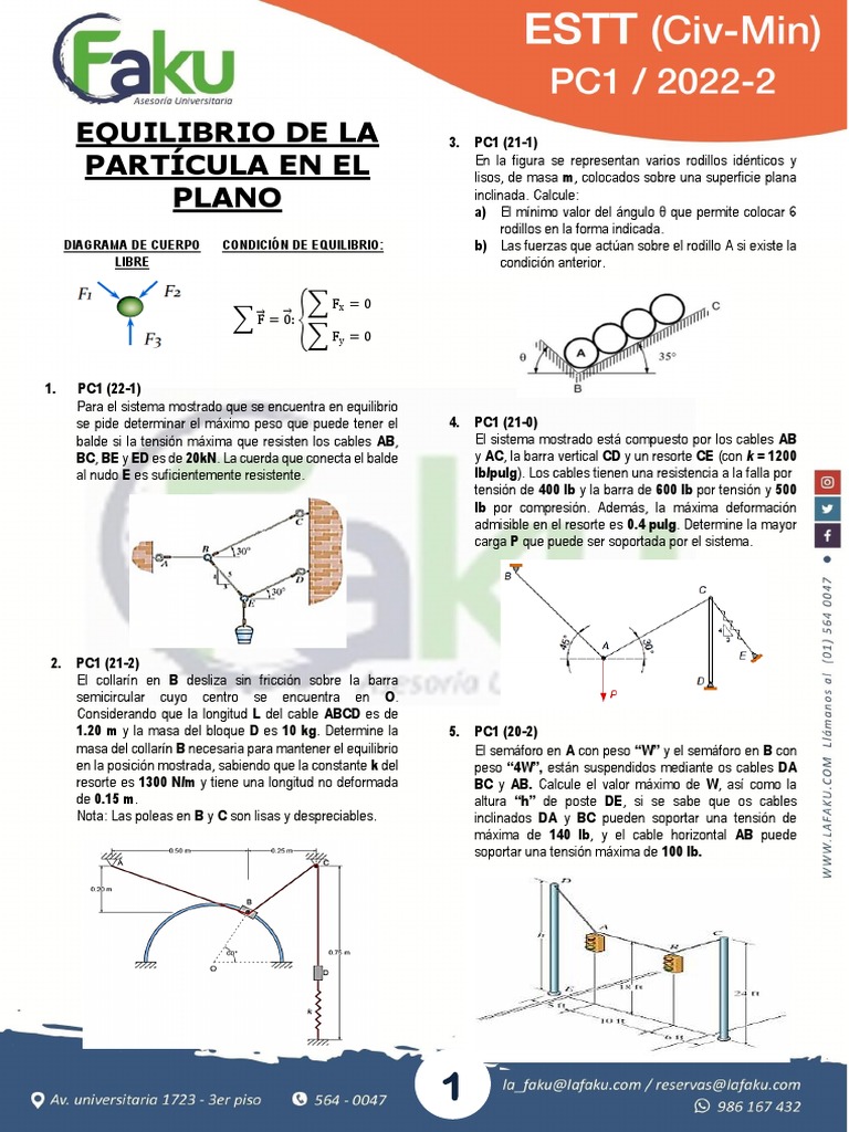pc1 Estt Civil | PDF | Tensión (Física) | Fuerza