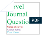 Novel Journal Questions