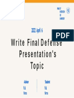 Soft Cream Beige Blue Orange Simple Minimalist Education Final Defense Research Thesis Presentation Template