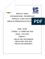 Kertas Kerja Program Bijak Prasekolah