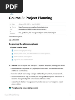 Course 3 Project Planning