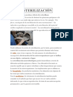 Esterilización: Esterilización Es La Acción y Efecto de Esterilizar