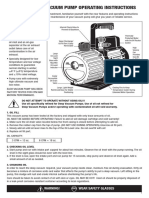 Single stage vacuum pump operating instructions