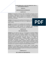 Proyecto de Reforma de La Ley de Ejercicio de La Contaduría Pública