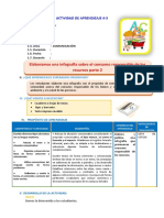 D4, A3 SESIÓN Elaboramos Una Infografía Sobre El Consumo Responsable de Los Recursos Parte 2