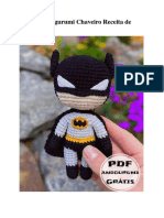 Batman Amigurumi Chaveiro Receita de PDF Gratis