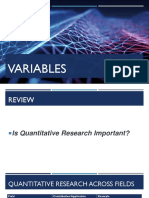 Quantitative Research Accross Fields and Variables