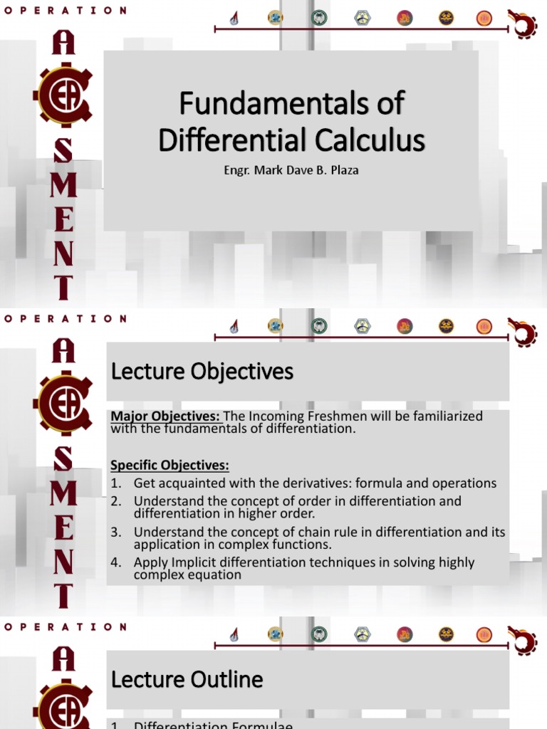 Fundamental of Differential Calculus PDF Derivative Function