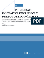 (In) Admisibilidad, Iniciativa Exclusiva y Presupuesto Público