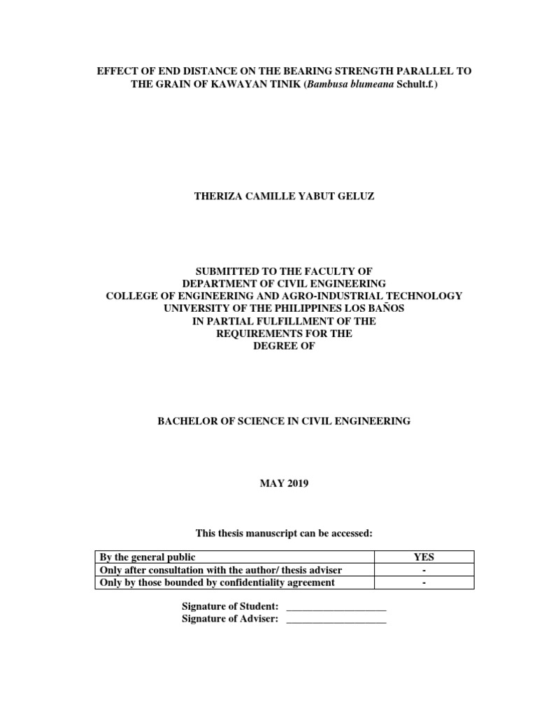 Thesis 2019 Download Free Pdf Strength Of Materials Bamboo
