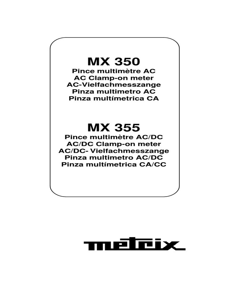 Metrix Mx350 Voltmeter Pdf Switch Hertz