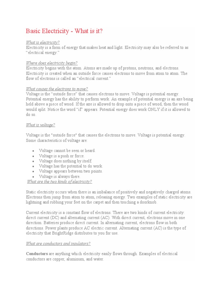 Basic Electricity PDF