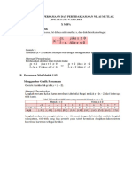 Catatan Materi Persamaan Dan Pertidaksamaan Nilai Mutlak Linear Satu Variabel