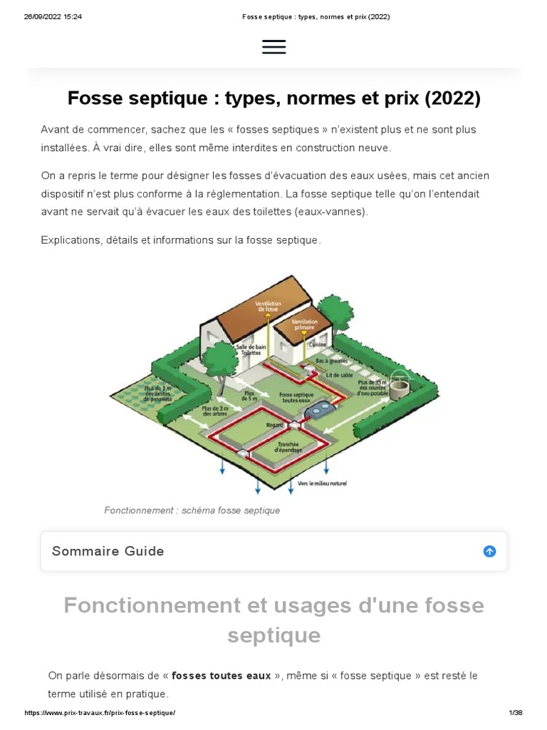 Types et normes des fosses septiques 2022 PDF Maison et jardin — free download