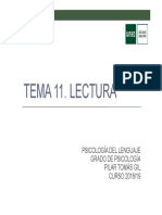 PS - Lenguaje.TEMA 11. LECTURA