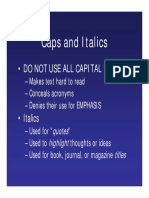 Caps and Italics - Powerpoint-Guidelines