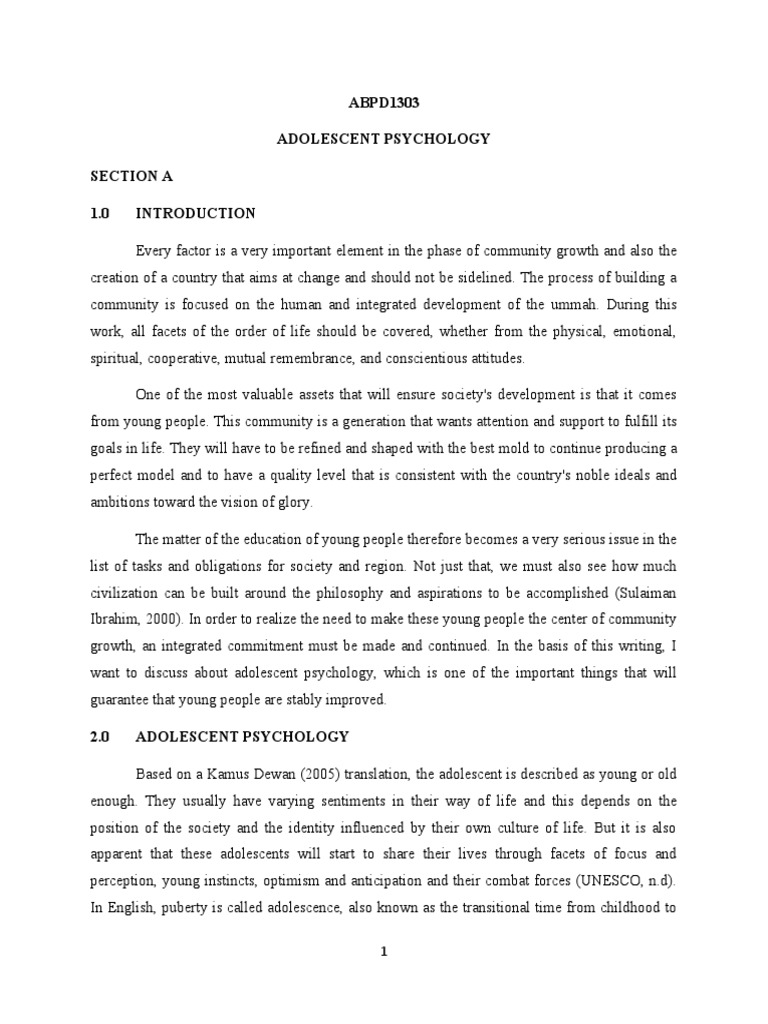 Adolescent Psychology Insights | PDF | Adolescence | Emotions