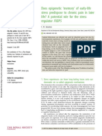 Does epigenetic ‘memory’ of early-life stress predispose to chronic pain in later life? A potential role for the stress regulator FKBP5