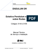 Manual Técnico de Serviço e Instalação da Estativa  Pendulum DR E Mesa Sobre RodasMAM.19.139