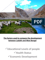 Comparing The Level Development Which Has Taken Place in Ladakh and West Bengal Since Independence