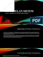 Pemodelan Sistem: Tugas 1: Definisi Dan Contoh System Thinking