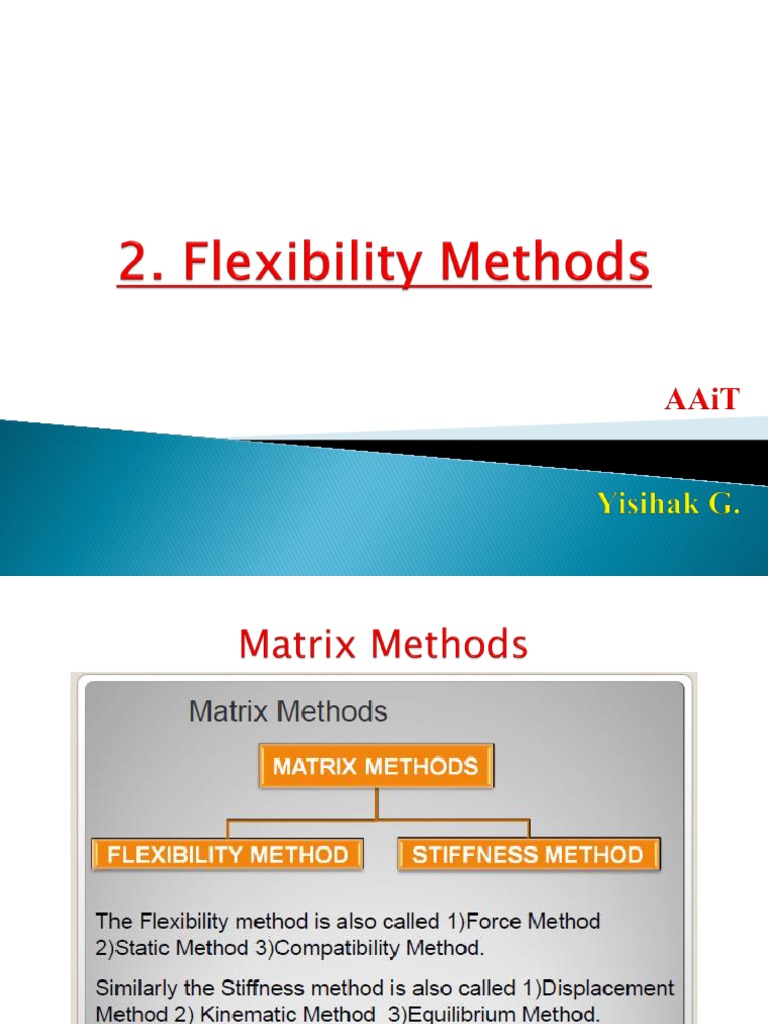 2.2 Flexibility Methods | PDF | Matrix (Mathematics) | Stiffness
