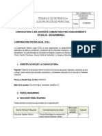 Términos de Referencia Contratación de Personal