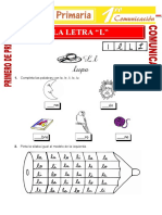 La Letra L Para Primero de Primaria