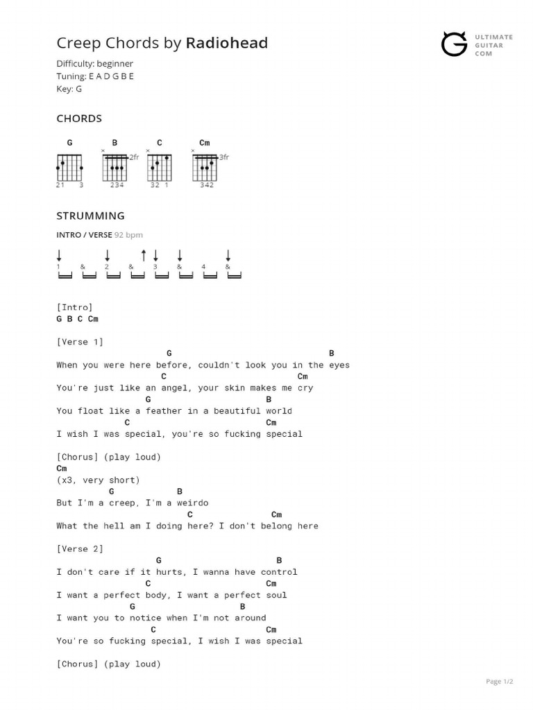 Creep Chords Reddit | Creep Progression Playlist : r/musictheory – JDBQMA