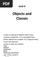 Java Unit 2 - Objects and Classes